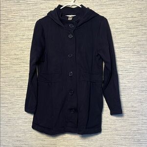 Womens Black Hooded Jacket Size PM (589)